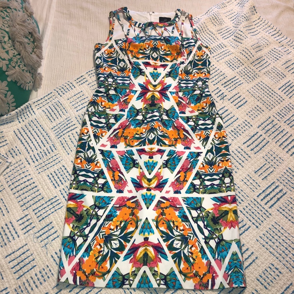 ADRIANNA PAPELL Knee Length Dress Size 2